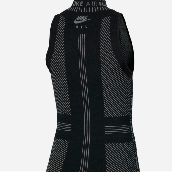 NIKE Black Halter Neck Sleeveless Sheath Midi Dress - Picture 2 of 2